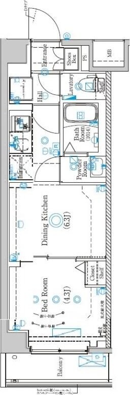 ラフィスタ墨田5丁目IIの物件間取画像