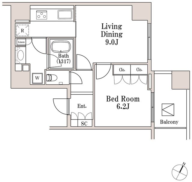 LaSante一番町の物件間取画像