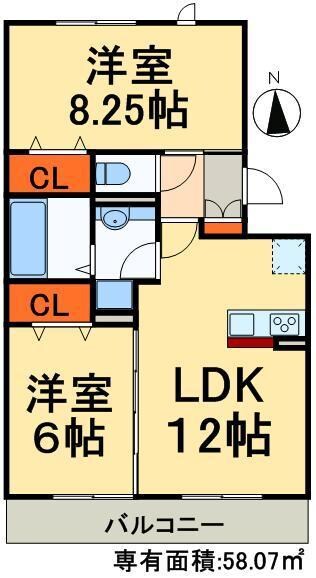 PORTE BLEUEの物件間取画像