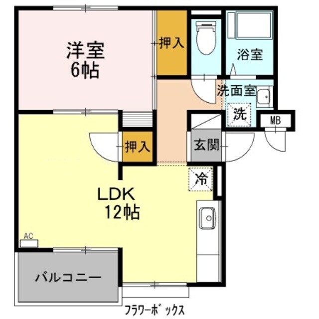 フジスカイマンションの物件間取画像