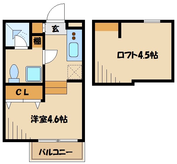 レイラタウン東林間の物件間取画像