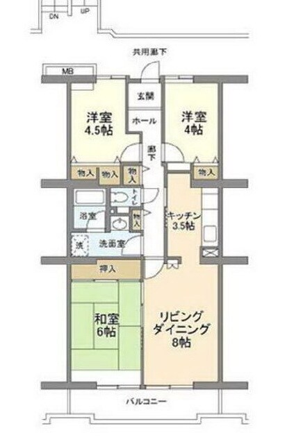 コーポレート中央林間2号棟の物件間取画像