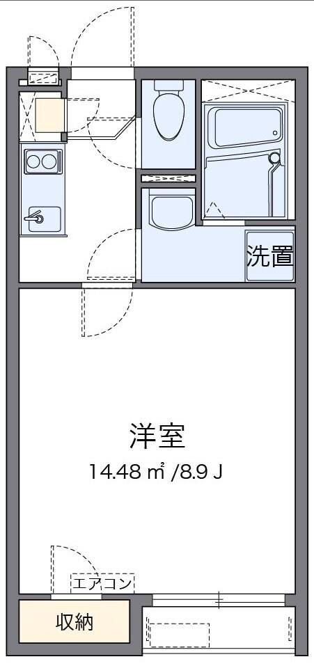 クレイノさんふらわー入谷の物件間取画像