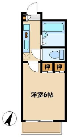 レオパレスアルテミスの物件間取画像