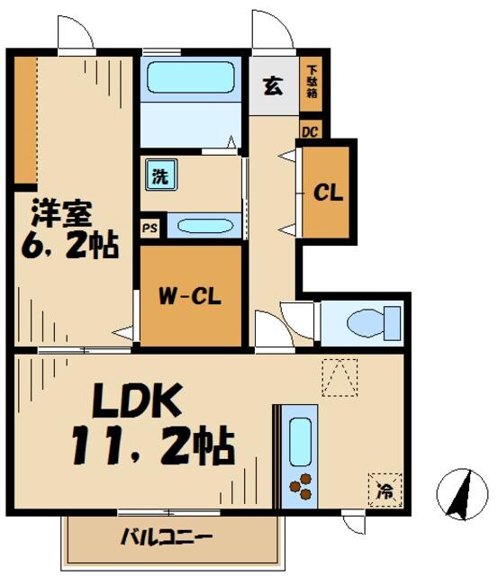 maison楓IIIの物件間取画像