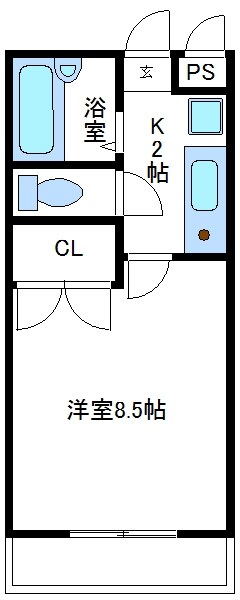 アムール矢部の物件間取画像