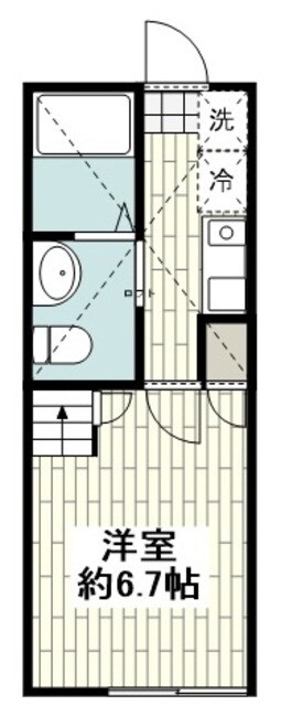 グラート大和Aの物件間取画像