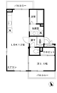 グリーンパークの物件間取画像