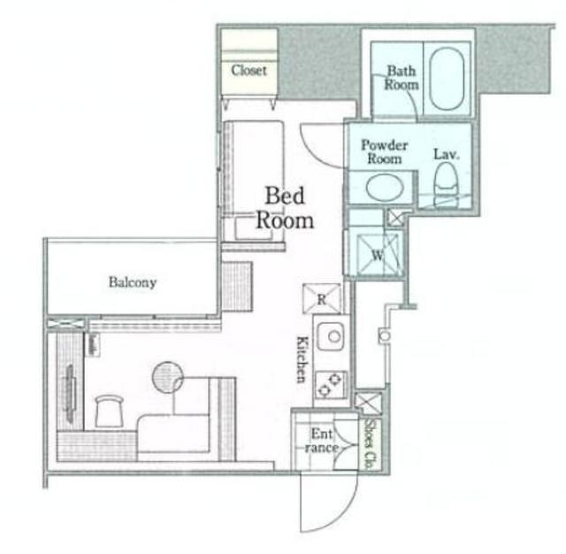 ロイジェントパークス四ツ谷の物件間取画像