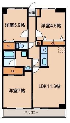 マノワール(旧館)の物件間取画像