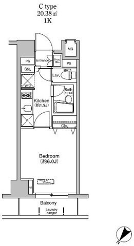 プラウドフラット荻窪IIの物件間取画像