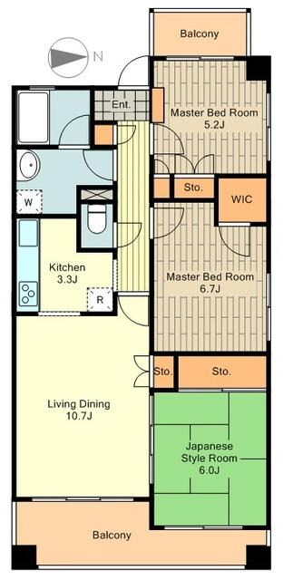 ルミナス立川プライムタワーの物件間取画像
