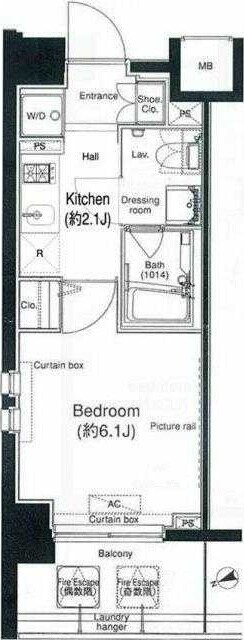 プラウドフラット鶴見IIの物件間取画像