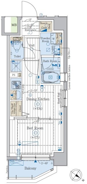 プラージュ リュー 押上の物件間取画像