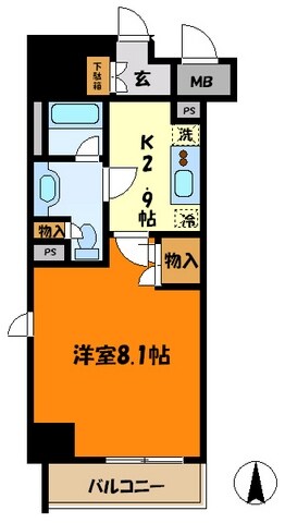 シエル武蔵小杉の物件間取画像