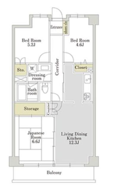 アーバンパーク三ツ池公園Eの物件間取画像