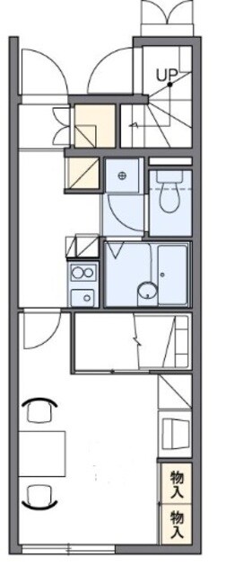 レオパレスメイプルコートI号館の物件間取画像