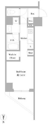 B CITY APARTMENT NAKANO EASTの物件間取画像