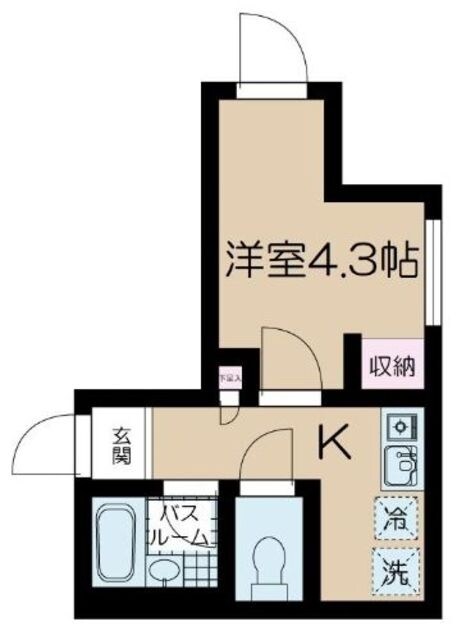 フェリーチェ中野坂上Eの物件間取画像