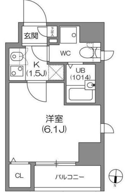 アジールコート中野坂上の物件間取画像