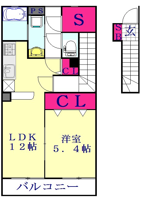 アムール新町の物件間取画像