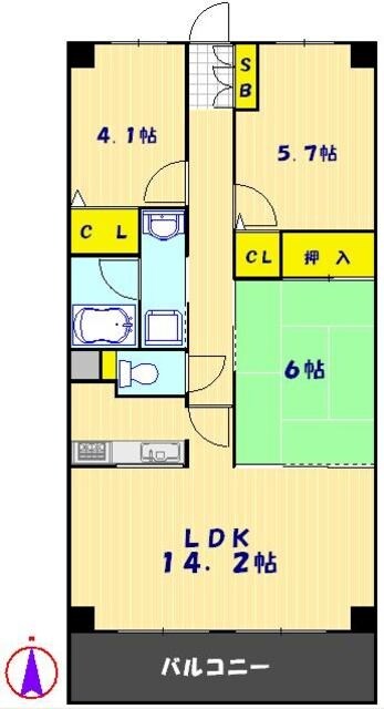 ラトゥール戸田の物件間取画像