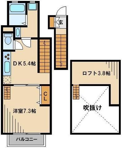 エバーパティオHAの物件間取画像