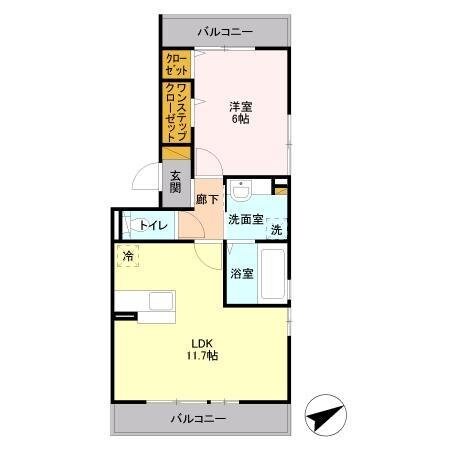 メルベーユIIIの物件間取画像