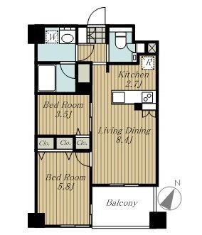 クリオ上野毛ラ・モードの物件間取画像
