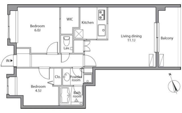 レジディア祐天寺の物件間取画像