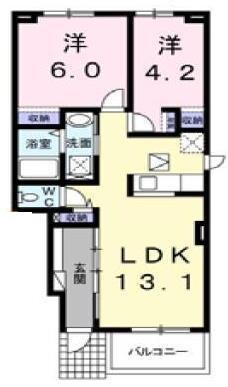 ミリオーネBの物件間取画像