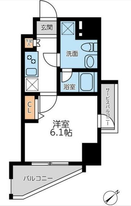 プライマル横濱平沼橋の物件間取画像