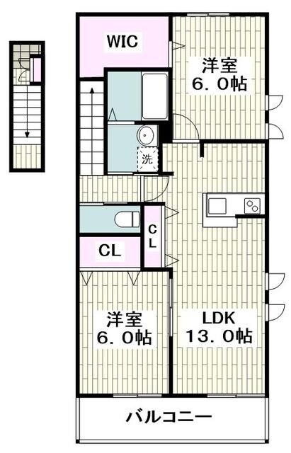 アフェクティオBの物件間取画像