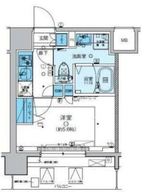 リヴシティ横濱新川町弐番館の物件間取画像