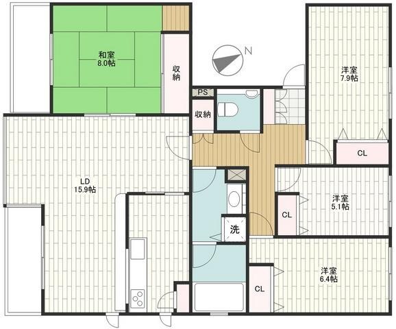 ハイツ東戸塚IIB棟の物件間取画像