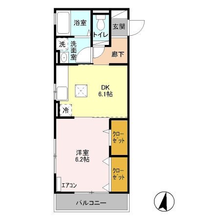 ディアクレスト幸町の物件間取画像