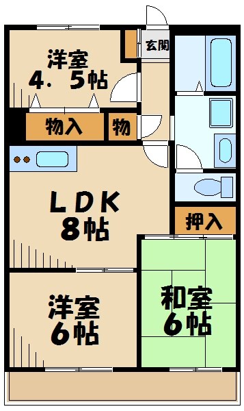 ルミエール藤が丘の物件間取画像