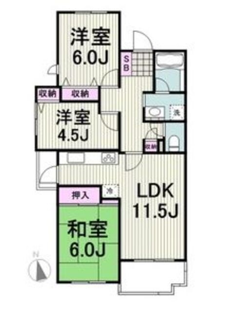 テラス都筑中央公園の物件間取画像