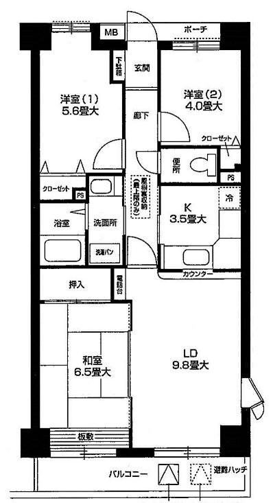 オクトス市ヶ尾の物件間取画像