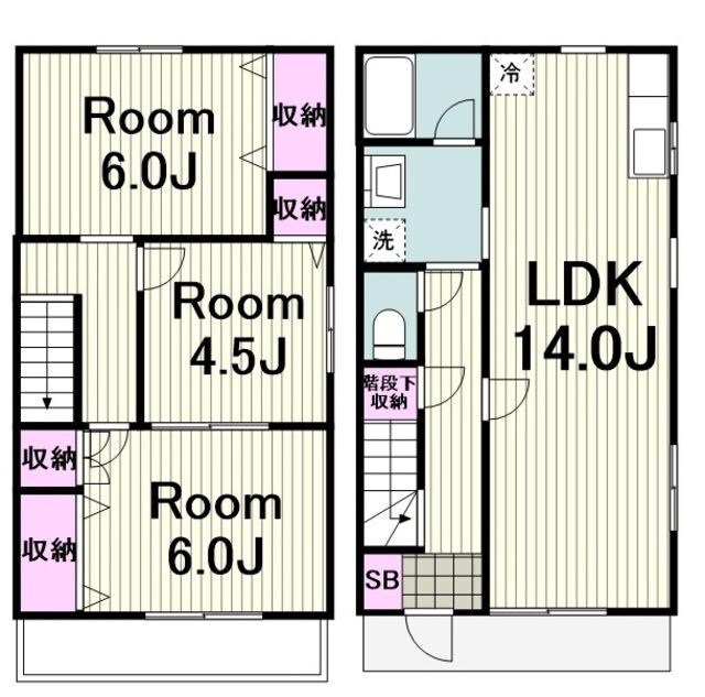もみの木プレイスB棟の物件間取画像