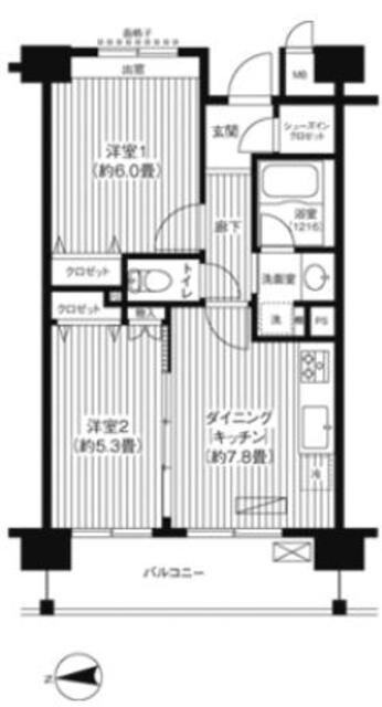 ピエス綱島の物件間取画像