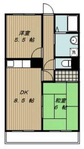 山洋ハイツの物件間取画像