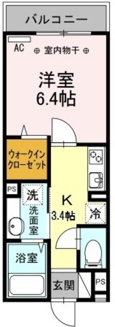 M.Oハイツ31の物件間取画像