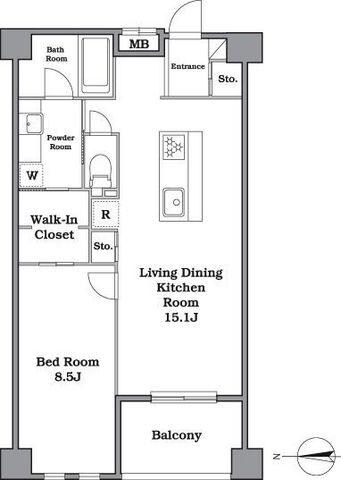 レジディア武蔵小杉の物件間取画像