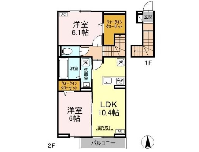D-ROOMあさかや Iの物件間取画像