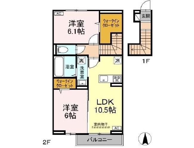 D-ROOMあさかや Iの物件間取画像