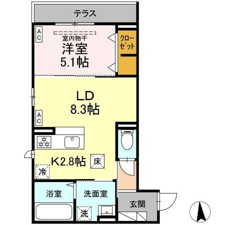 D-ROOM小田原2丁目Aの物件間取画像