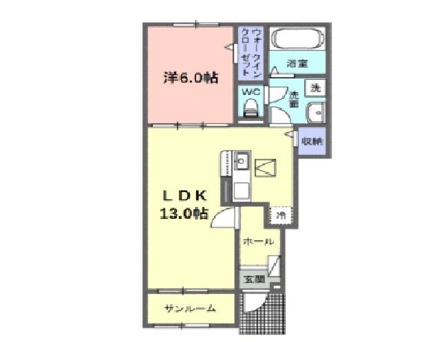 サニーセトル拾弐号館の物件間取画像