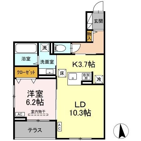 CLASSEUM仙台小田原 D棟の物件間取画像