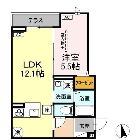 エルタスコート成田町の物件間取画像